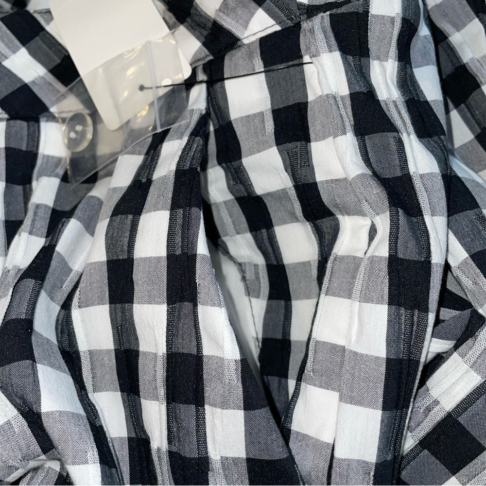 NWT Foxcroft Black and White weekender gingham Ankle Pants 22W - Picture 2 of 9